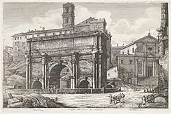 Арка Септимия Севера на Римском Форуме. 1826