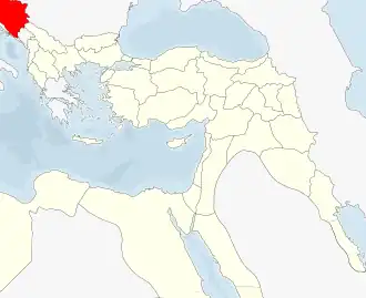 Боснийский вилайет на карте