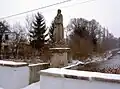 Статуя Святого Антония на каменном мосту в Бела-над-Радбузоу