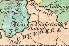 Map of the Cherokee Tribe’s original location
