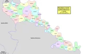 Община Братунац на карте