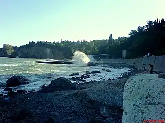 Вид на урочище с пляжа