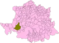 Расположение муниципалитета Бросас на карте провинции