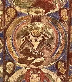 Будда в короне и плаще. Картина в нише «I» в Бамиане, VII век н. э.