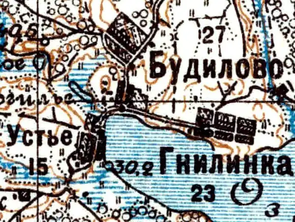 Деревня Гниленка карте 1926 года