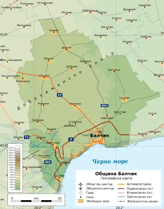 Община Балчик на карте