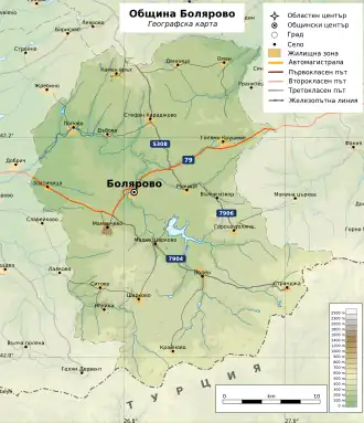 Община Болярово на карте