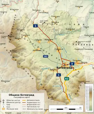 Община Ботевград на карте