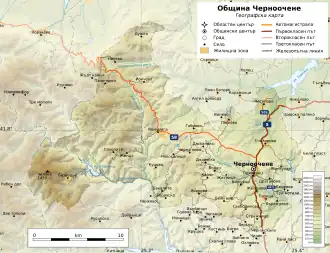 Община Черноочене на карте