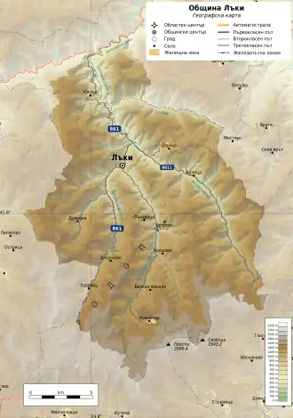 Община Лыки на карте