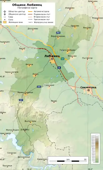Община Любимец на карте