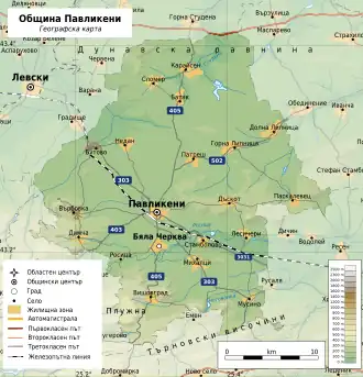 Община Павликени на карте