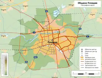 Община Пловдив на карте