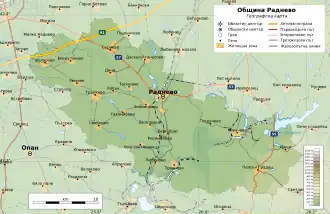 Община Раднево на карте