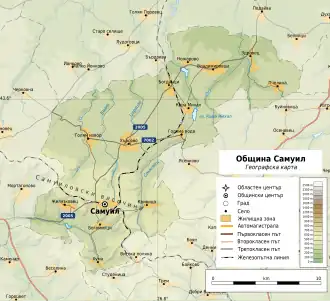 Община Самуил на карте