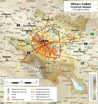 Община Столична на карте