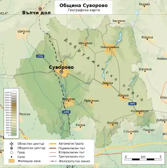 Община Суворово на карте
