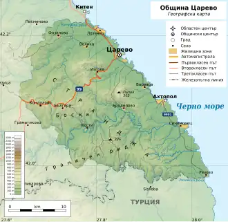 Община Царево на карте