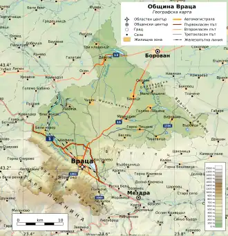 Община Враца на карте