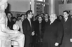 Рутхильд Хане (посередине) с Отто Нагелем и Вильгельмом Пиком, 1951