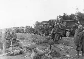 Войска итальянцев под Гвадалахарой. Март 1937