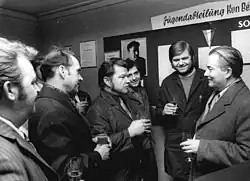 Ф.Пуйя (крайний справа) во время визита в ГДР