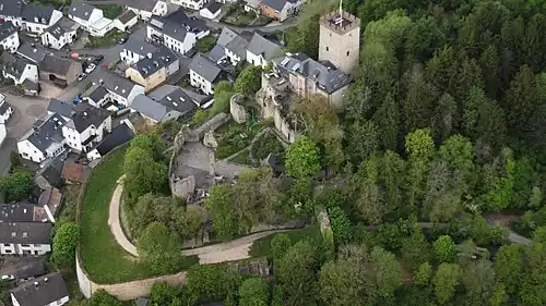 Вид замка сверху