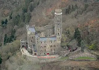 Вид замка сверху