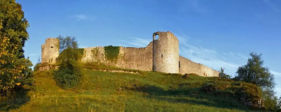 Остатки внешних стен и башен