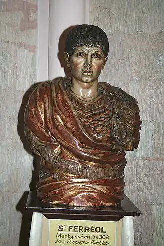 Бюст св.Ферреола из позолоченного дерева в  Église des Augustins (Marseille)