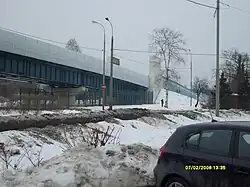 Вход в тоннель на перегоне  Улица Старокачаловская«Улица Старокачаловская» —  Улица Скобелевская«Улица Скобелевская». 7 февраля 2008 года