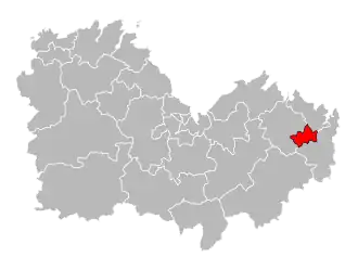 Кантон на карте департамента Кот-д’Армор