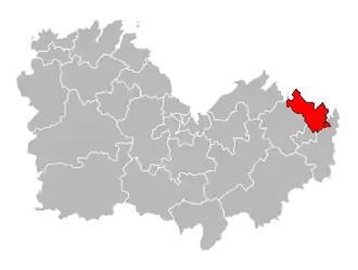 Кантон на карте департамента Кот-д’Армор