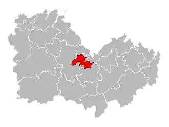Кантон на карте департамента Кот-д’Армор