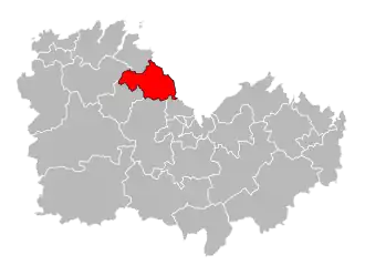 Кантон на карте департамента Кот-д’Армор