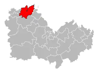 Кантон на карте департамента Кот-д’Армор