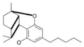 Chemical structure of the CBL-type cyclization of cannabinoids.