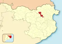 Расположение муниципалитета на карте провинции