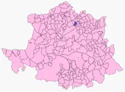 Расположение муниципалитета Кабесабельоса на карте провинции