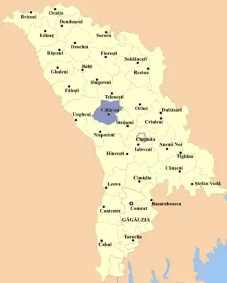 Каларашский район на карте