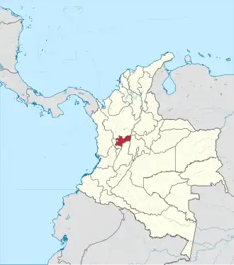 Кальдас на карте