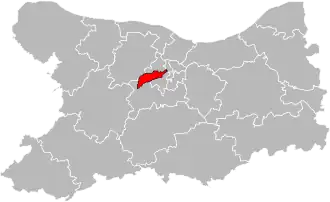 Кантон на карте департамента Кальвадос