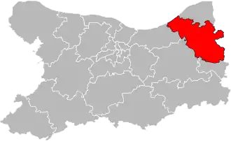 Кантон на карте департамента Кальвадос