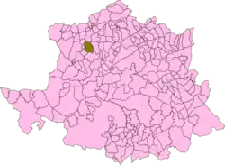 Расположение муниципалитета Кальсадилья на карте провинции