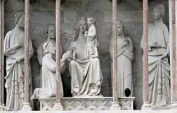 Мадонна с Младенцем и четырьмя святыми. Табернакль фасада Кампосанто в Пизе (мастерская)