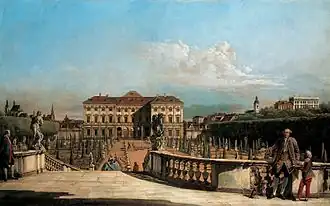 Дворец на венской Фюрстенгассе (ведута Бернардо Беллотто)