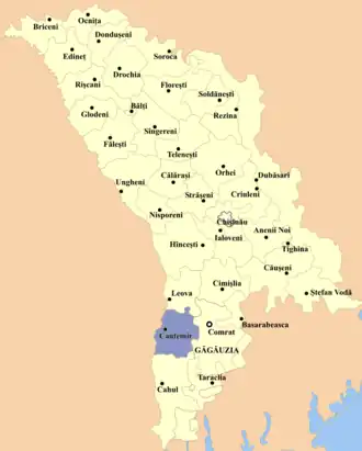 Кантемирский район на карте