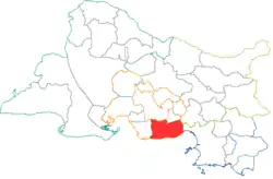 Кантон на карте департамента Буш-дю-Рон