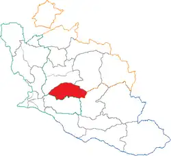 Кантон на карте департамента Воклюз