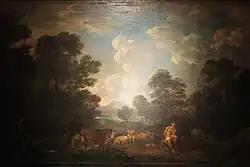 Пейзаж с пастухом, пасущим стадо. Холст, масло. Национальный музей изящных искусств, Валлетта, Мальта